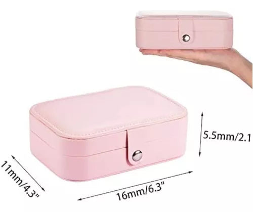 Joyero Mini Organizador Para Viaje Color Rosa
